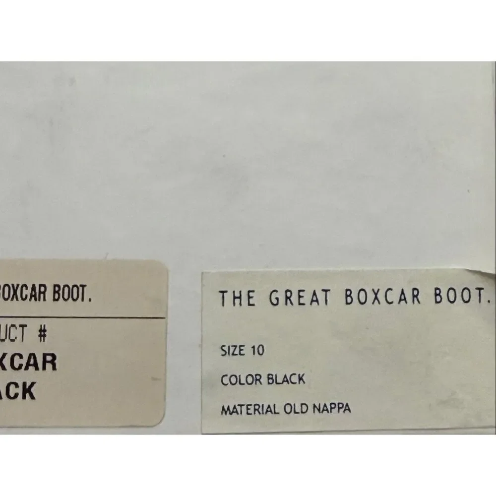 THE GREAT Distressed Boxcar Boot in Black NWB Size 10